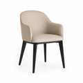 Esszimmerstuhl Leder Massivholz Beige