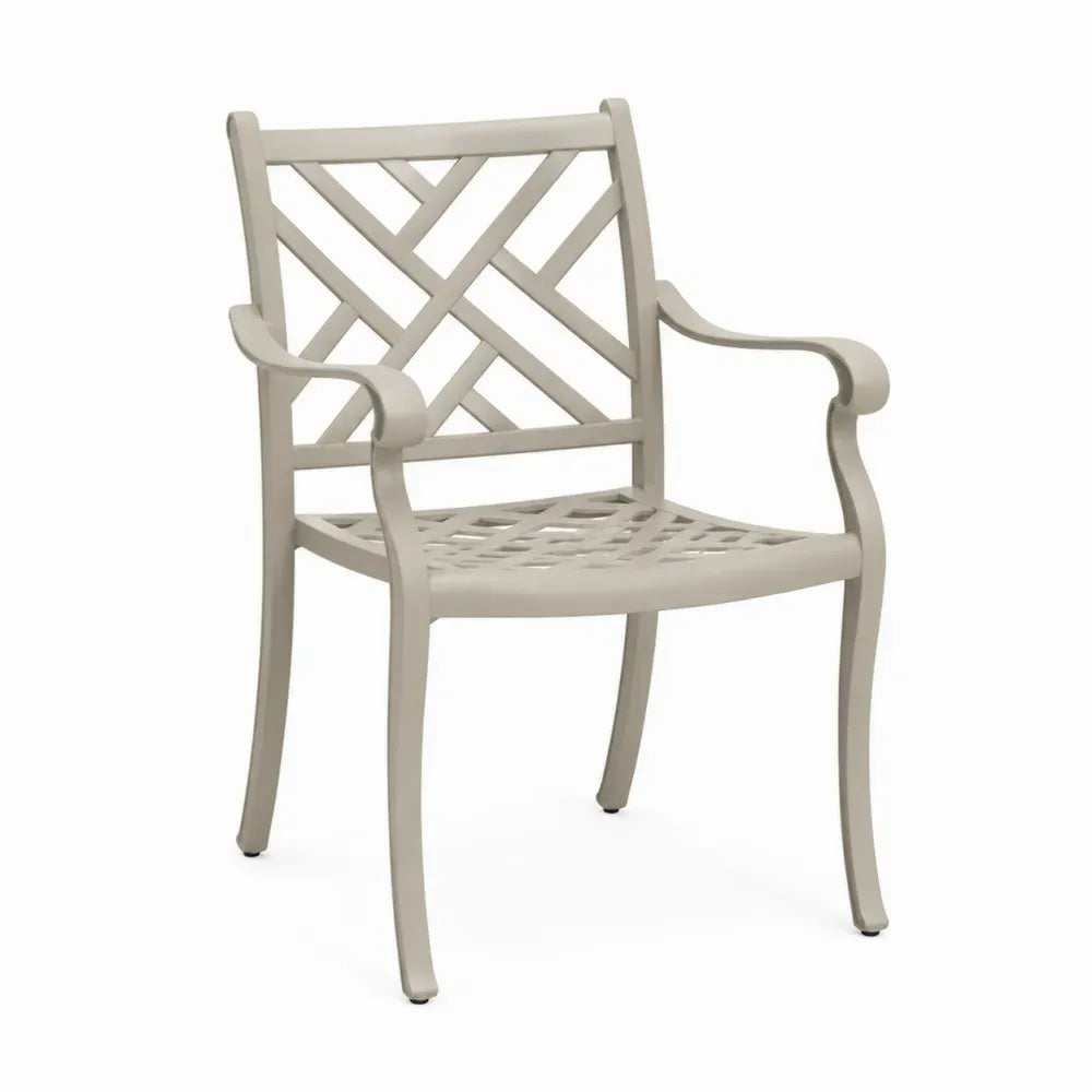 Metallstuhl für Außenbereich in Beige