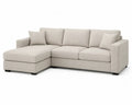 Modulares Sofa L-Form Beige Polyester 260x160x85 cm