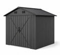 Metall Gartenhaus aus verzinktem Stahl dunkelgrau 213 cm x 127 cm x 185 cm