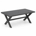 Gartentisch Aluminium rechteckig Anthrazit 200x100x75 cm