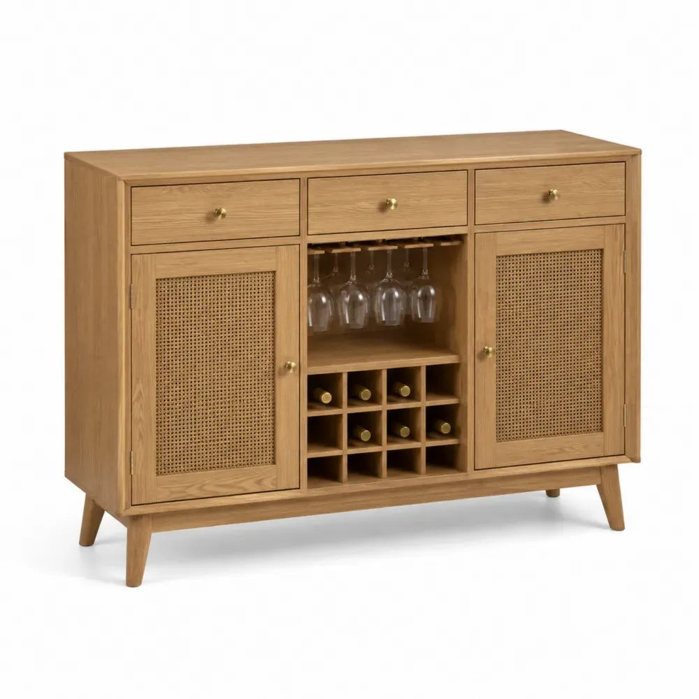 Eichenholz Sideboard mit integr. Flaschenregal