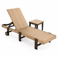 Gartenliege Set verstellbar Braun Aluminium Holz-Kunststoff-Verbundmaterial