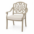 Aluminiumstuhl Beige mit Polyesterkissen