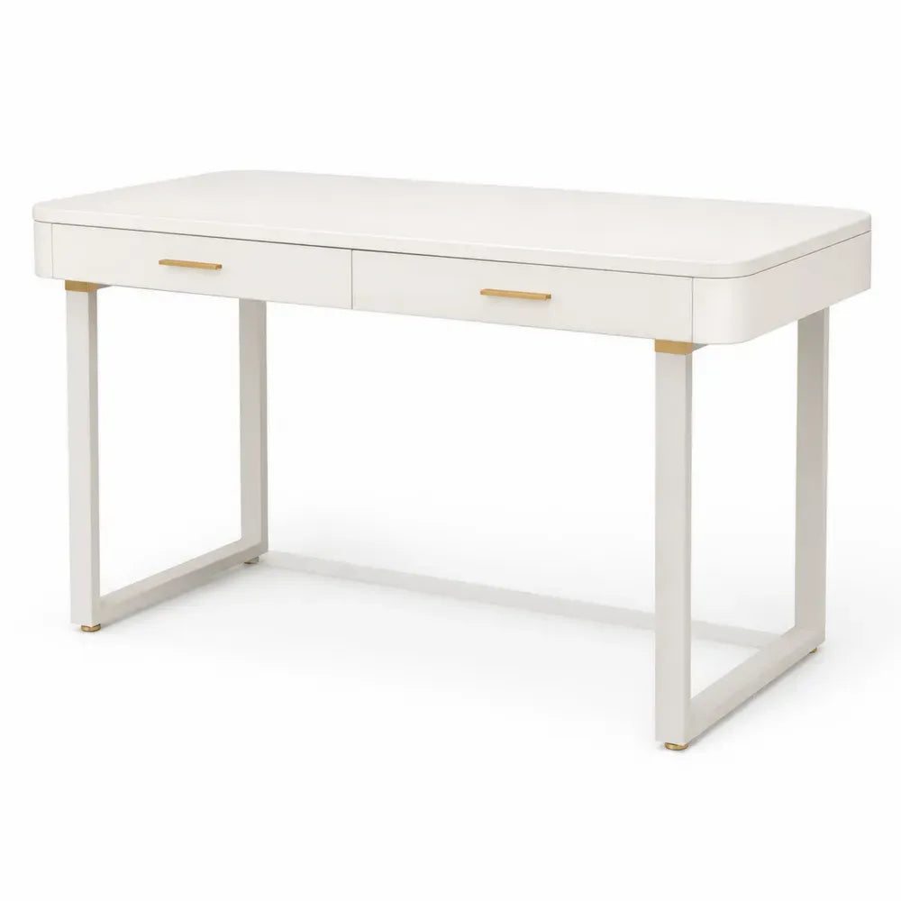 Schreibtisch MDF Weiß mit Schubladen 120 x 60 x 76 cm