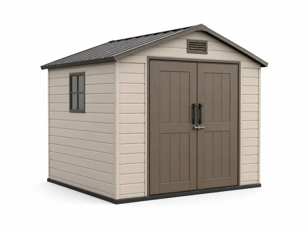 Gartenschuppen Polypropylen Beige/Braun 256x182x243 cm