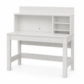 Weiße Schreibtisch mit Regalaufsatz aus MDF