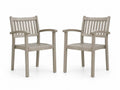 Gartenstuhl Set mit Armlehnen Akazienholz 2er Set