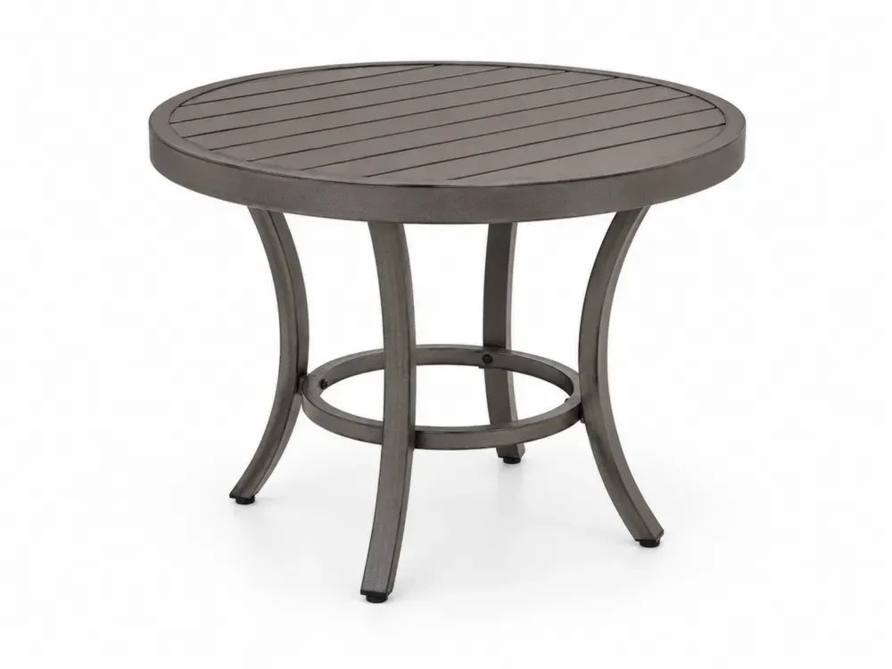 Runder Gartentisch Aluminium Dunkelgrau Ø100 cm
