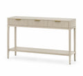 Konsolentisch Holz Beige 120x30x80 cm mit Regal