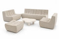 Modulares Sofa Set Beige Stoff 5-teilig mit Couchtisch