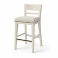Barhocker aus Holz mit Polstersitz Beige 102 cm