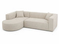 Modulares beiges Ecksofa mit Ottomane