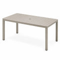 Rechteckiger Gartentisch aus Metall Beige 150x90x75cm