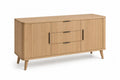 Sideboard Eichenfurnier MDF Hellbraun 150x45x75cm