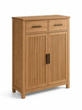 Eichenholzschrank mit 2 Türen und 2 Schubladen, 100x85x40 cm