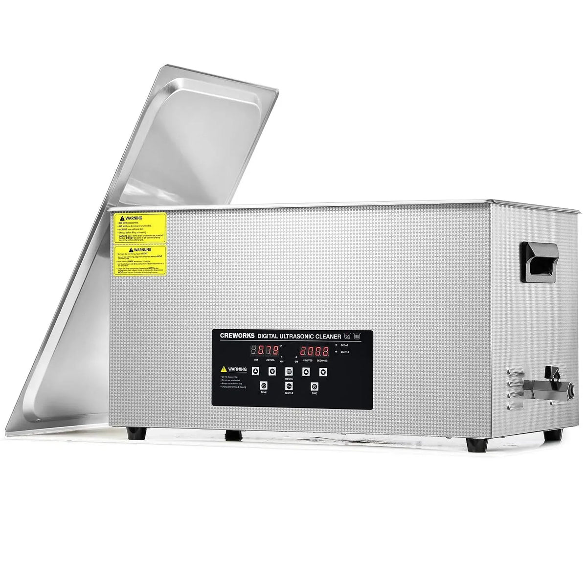 Ultraschallreinigungsgerät, Ultraschallreiniger, Heizung, 22 L, 480 W, 600 W, Edelstahl, Wärmefunktion, CREWORKS