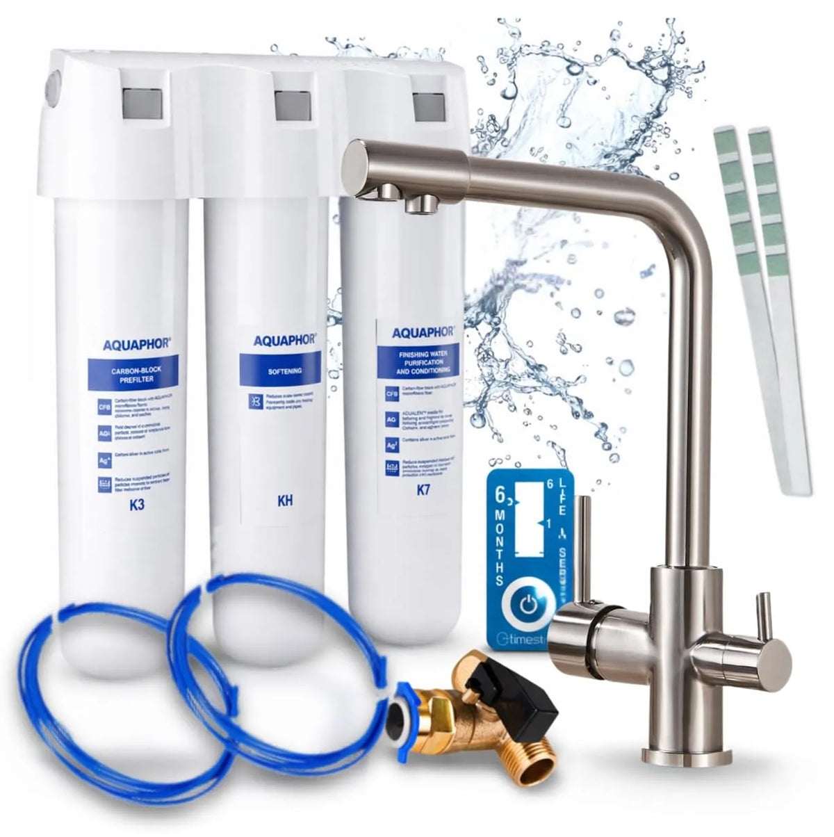Küchenarmatur, Ari 3-Wege, Edelstahl, Spültischarmatur und Wasserhahn