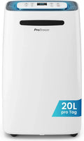 Luftentfeuchter 24h, 20 L, Timer, Digitalanzeige, 195m³, ~30 m², 4 Betriebsarten