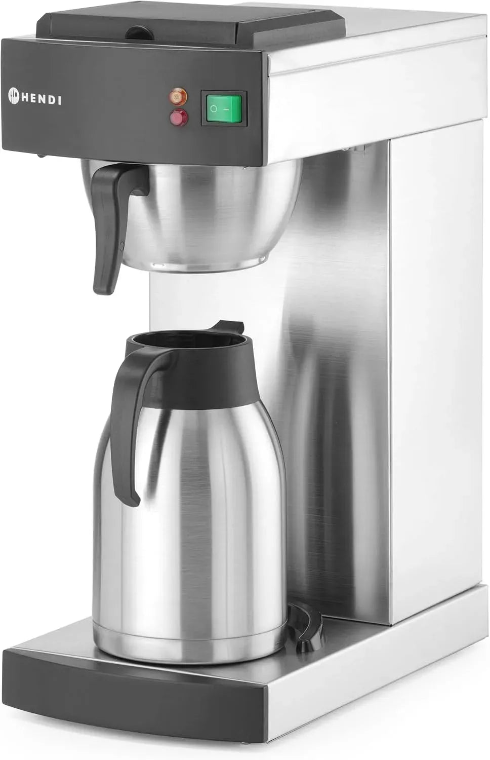 Kaffeemaschine, 2 L, 1400 W, 230 V, HENDI 2L-Thermoskanne 230V/1400W, 2 Temperaturzonen, Edelstahl, 215x410x, Brühzei: 7 min, bis zu 15 Tassen, 520
