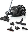 Bosch Serie 6 BGC41XSIL Staubsauger, 700 W, 68 dB, Hygiene, leise, Schwarz, extra leise, Hygiene-Filter