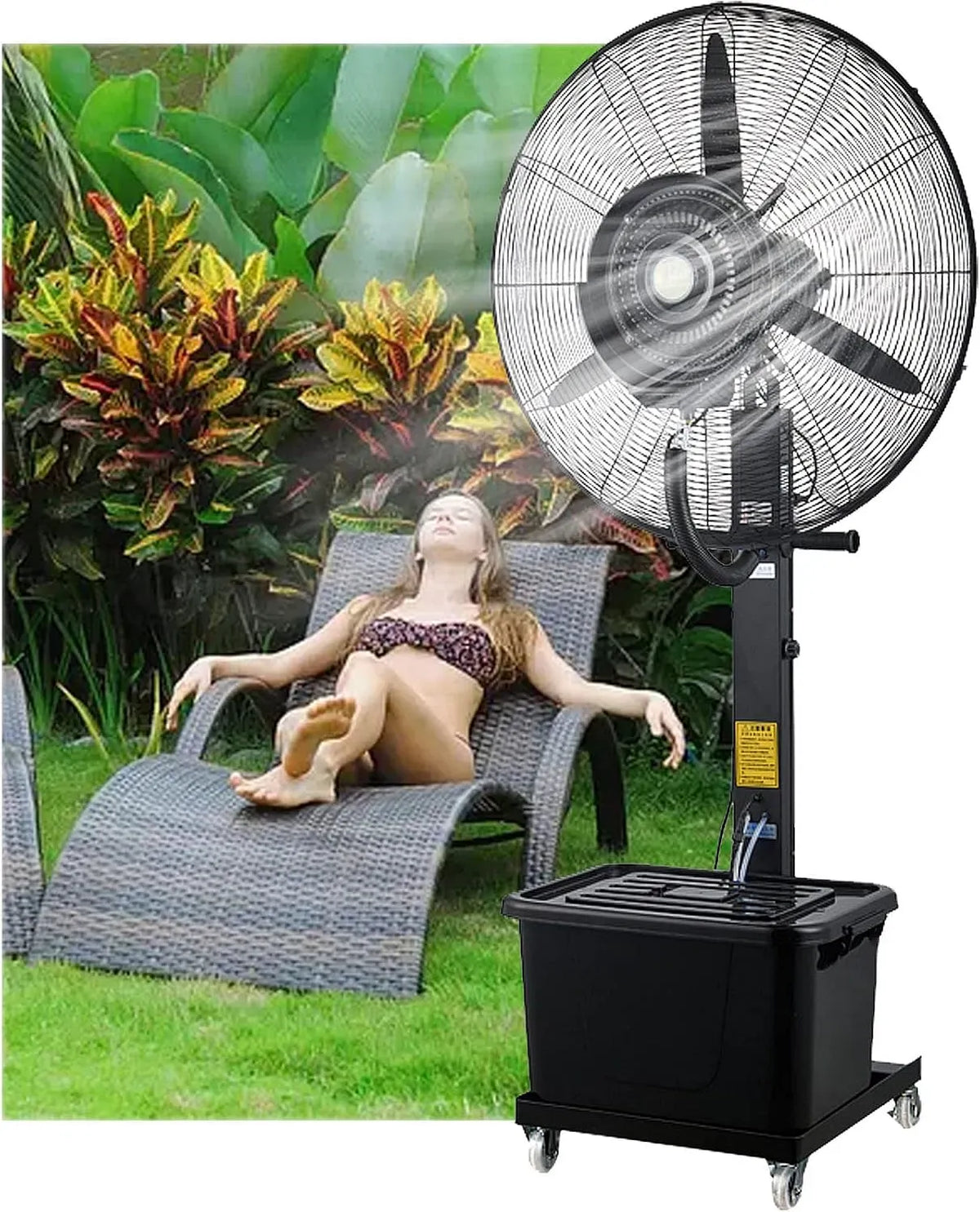 Ventilator cm/28 71cm/28in, 28 Zoll, Oszillation, Gastronomie, 90°-Oszillation, Außengastronomie, 3 Kühlstufen