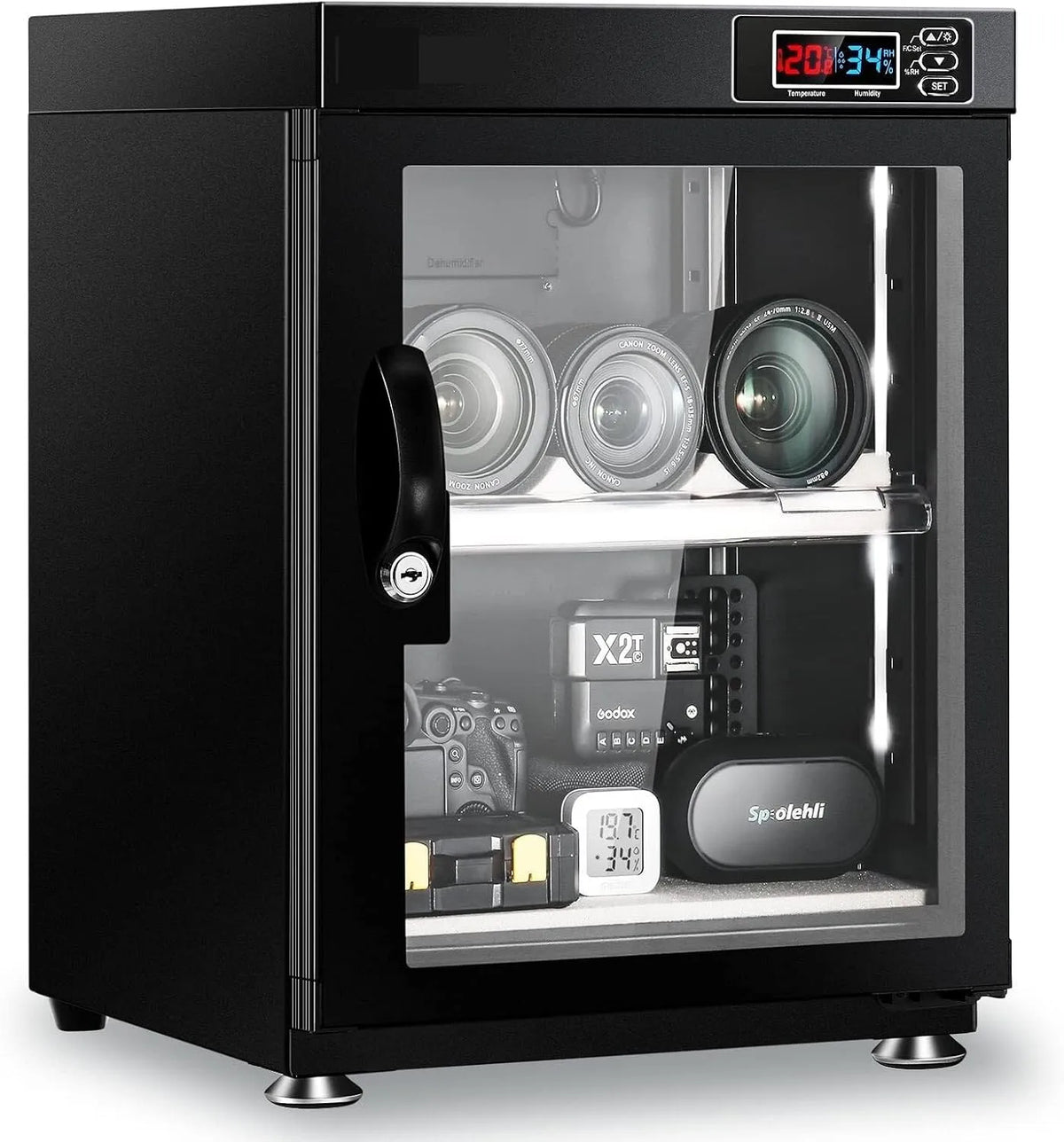 Luftentfeuchter, 35 L, LED-Beleuchtung, Raumentfeuchter, Mit Kamera & Digitalem Luftentfeuchter
