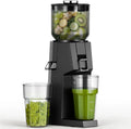 Entsafter, 200 W, AAOBOSI, Schwarz, Slow Juicer mit 700ml BPA-Frei Behälter für Obst Gemüse