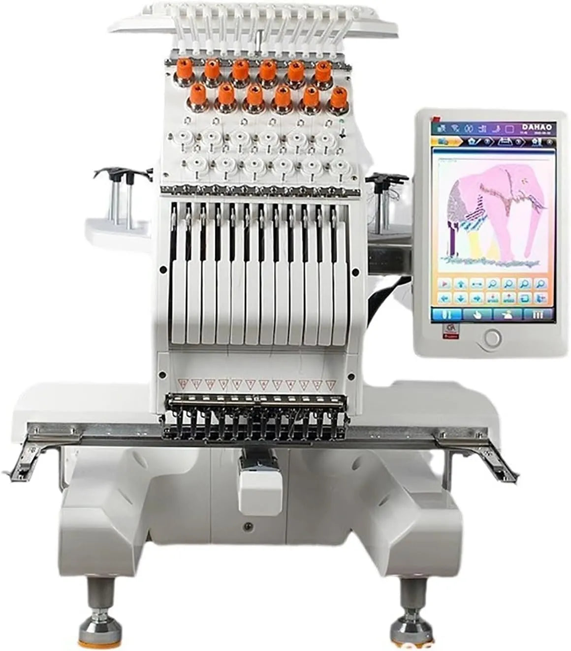 Einkopf-12-Nadel-Stickmaschine 10-Zoll-Touchscreen Einkopf-12-Nadel-Stickmaschine, Heimstickmaschine, Stickautomat, Touch-Bedienung, gewerblich