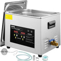 VEVOR Labor-Ultraschall-Teilereiniger, Ultraschallreiniger, Heizung, Ultraschallreinigungsgerät, 15 L, 600 W, 360 W, Timer, gewerblich, Glas