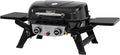2-Brenner Tischgrill, Gasgrill, elektrischer Tischgrill, Grill mit Gasbetrieb, 5 kW, tragbar, Schwarz, für Balkon, Royal