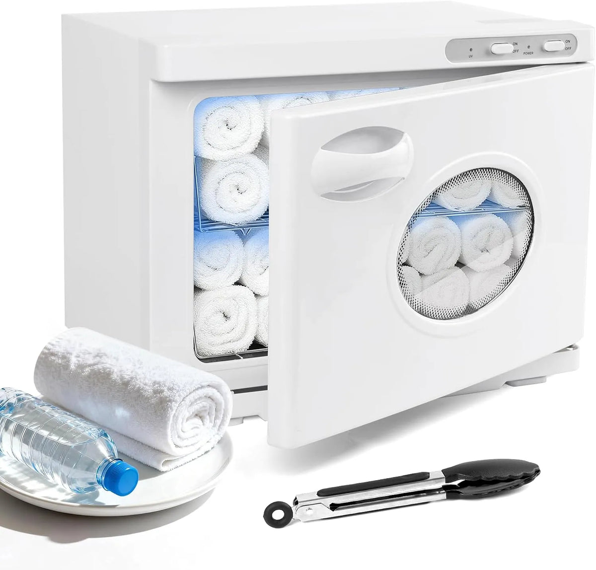 3-in-1 Handtuchheizung, Handtuchwärmer, Schrank, elektrisches Sterilisationsgerät, 23 L, Wohnzimmergestaltung, Wärmefunktion, Weiß