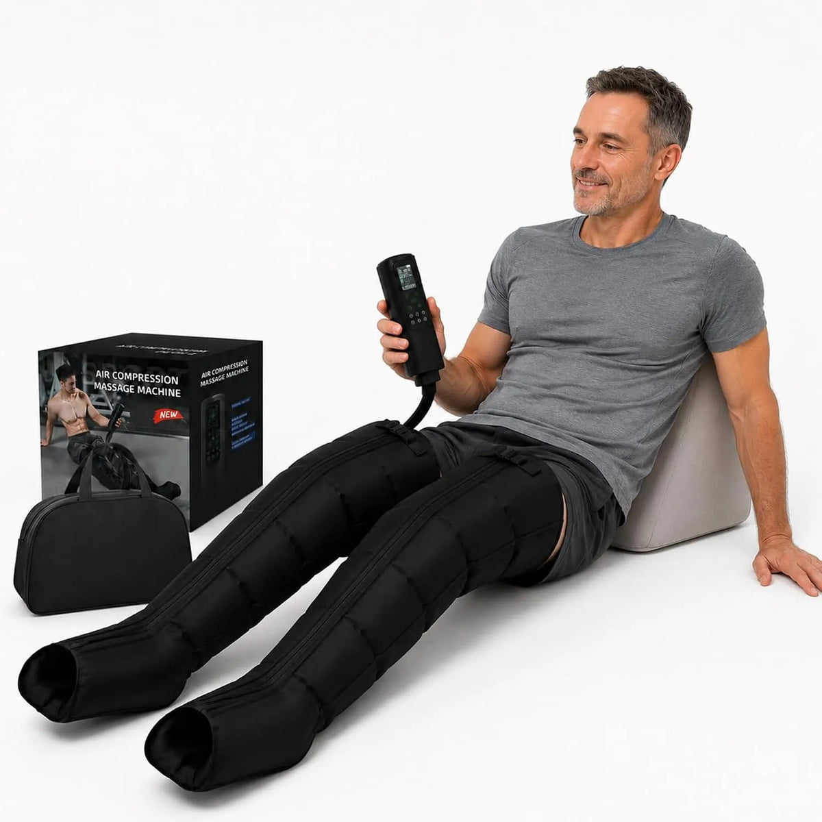Lymphdrainage Gerät, Beinmassagegerät, 12 Modi, für Sport