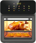 Heißluftfritteuse, 0 bis 200 °C, Pizza, elektrische Fritteuse ohne Öl, Air Fryer Toaster Ofen Kombi 0°C-200°C Kochen