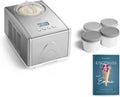 Eismaschine, Eisbehälter, Speiseeismaschine, 1,5 L, 150 W, 400 ml, Edelstahl, Grau, SPRINGLANE