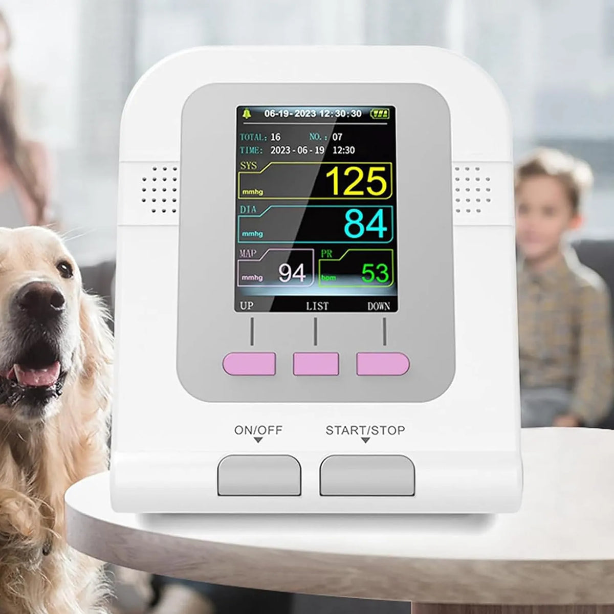 Veterinär-Blutdruckmessgerät, LCD-Display, Digitalanzeige, 3 Modi, für Katzen