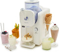 Slushie-Maschine, Eismaschine, Speiseeismaschine, Slush-Eisbereiter, geprägter Oberfläche, 6 Modi, Weiß