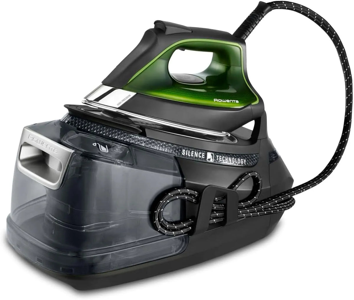 Rowenta DG9248 Dampfbügelstation, 2800 W, 150 g, 620 g, 1300 ml, großer Wassertank, leise, Schwarz