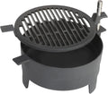 Grill, Table, Holzkohlegrill, 33 x 31 cm, Gusseisen, Schwarz