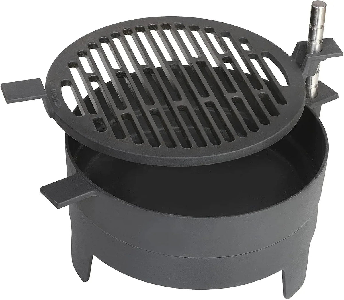 Grill, Table, Holzkohlegrill, 33 x 31 cm, Gusseisen, Schwarz