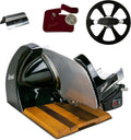 HL250 Aufschnittmaschine, Schneidemaschine, Einlegebrett, Schwarz