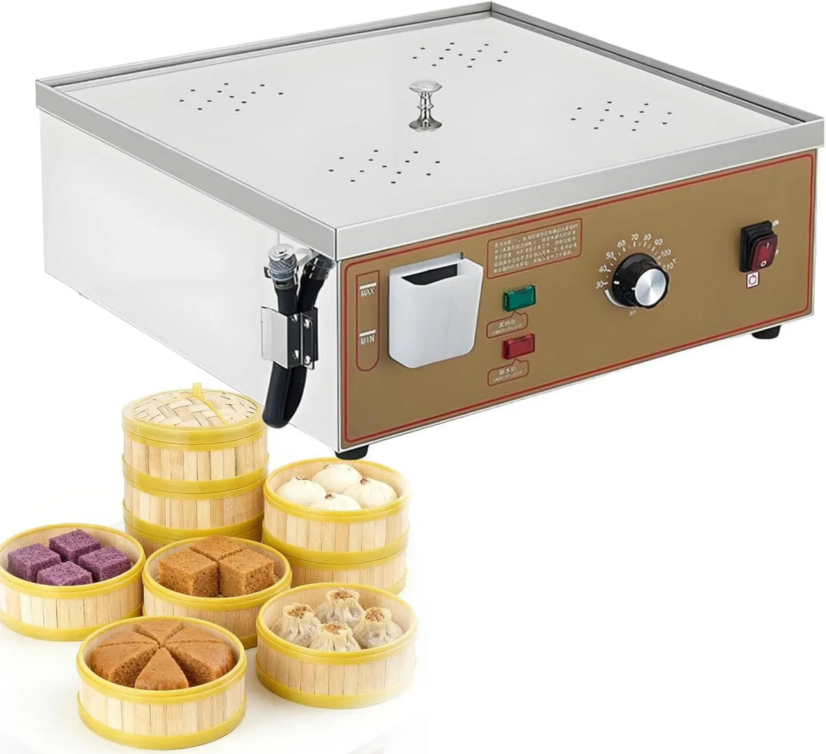 4Holes Dampfbrötchenmaschine, Wasserzufuhr, Dampfgarer, 30 bis 110 °C, für Frühstückslokale