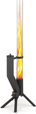 Feuerrohr Klassik, Schwarz, für Edelstahl Pelletfackel für Garten