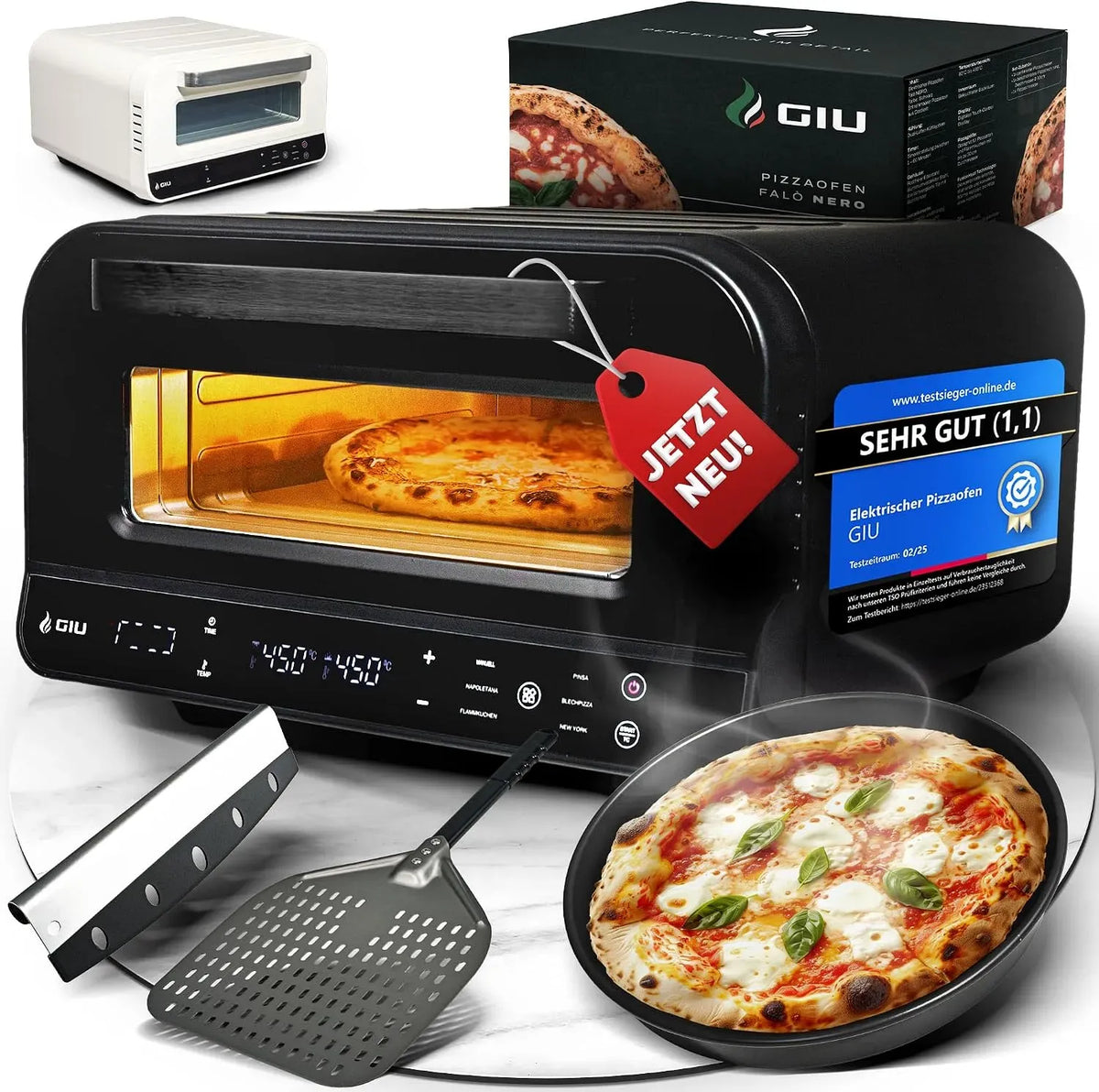 Elektrischer Pizzaofen, GIU, Starker Elektro-Ofen für neapolitanische Pizza