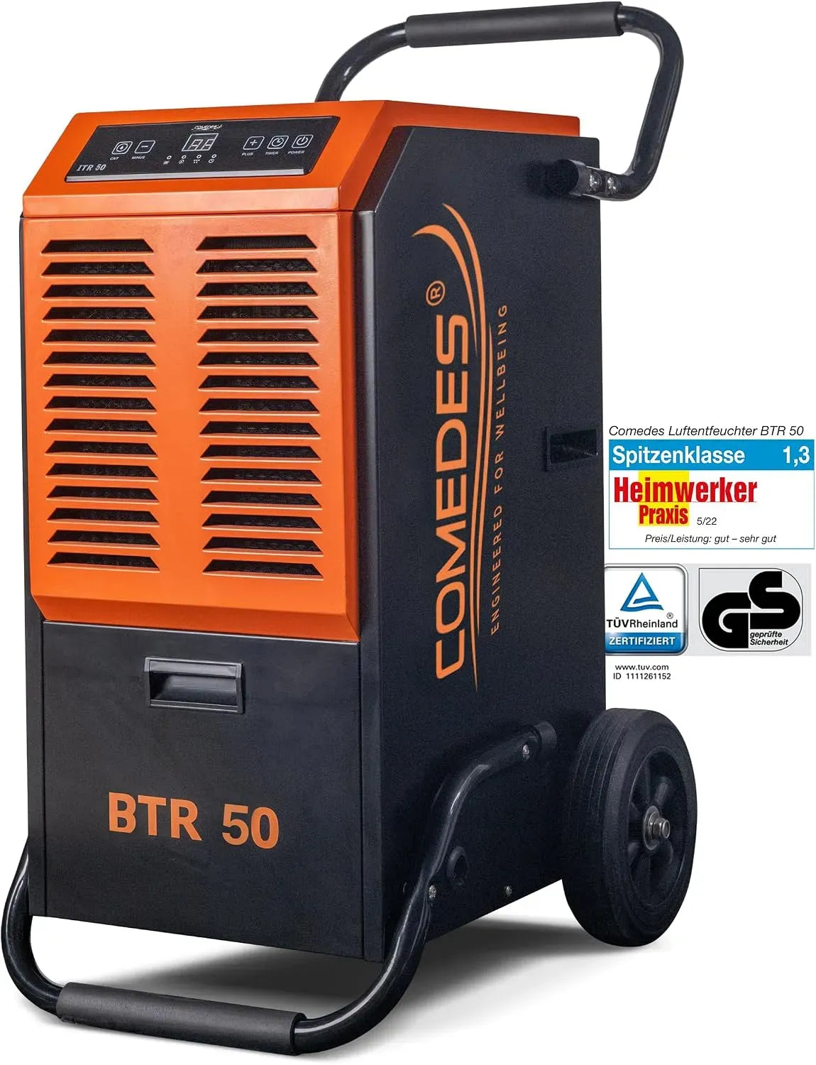 Wäschetrockner BTR 50 24h, Geeignet für Räume und Keller bis 100m² / 230m³, 51 Liter /