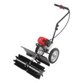 1.7HP 43CC Kehrmaschine, Benzinmotor, Bodenkehrmaschine, 35,2 L, für Draußen Kunstrasenplätzen Straßenr, 3,9 Zoll