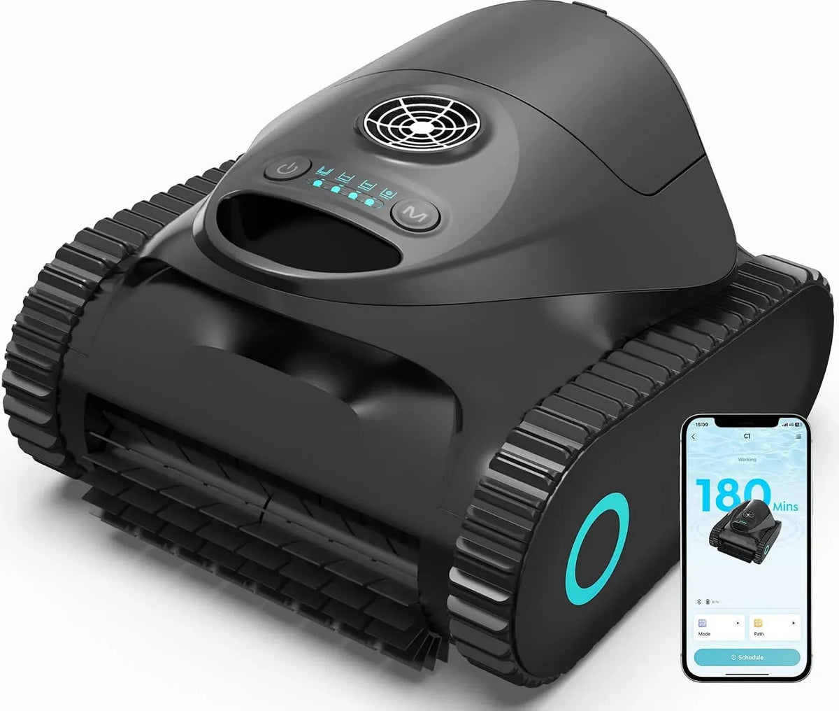 Poolroboter, Akku, Poolreinigungsroboter, kabellos, Stand- und Wandmontage