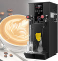 Dampf-Wasseraufschäumer, Milchaufschäummaschine, 12 L, 2500 W, LCD-Display, 2 Temperaturzonen, Schwarz, für Cafés Und Teestuben