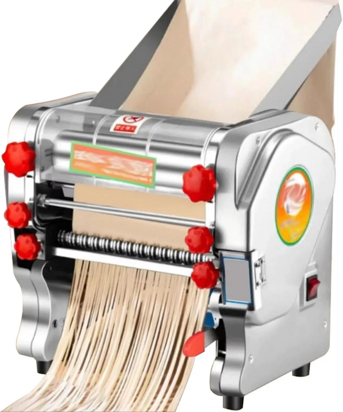 Nudelmaschine Doughwidth22cm, Nudelbereiter, einstellbare Dicke, Teigausrollmaschine für Zuhause für 2 Nudelsorten