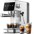 Espressomaschine, 1,2 L, 1350 W, AMZCHEF 2-in-1, Edelstahl